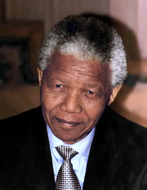 Porträt von Nelson Mandela.